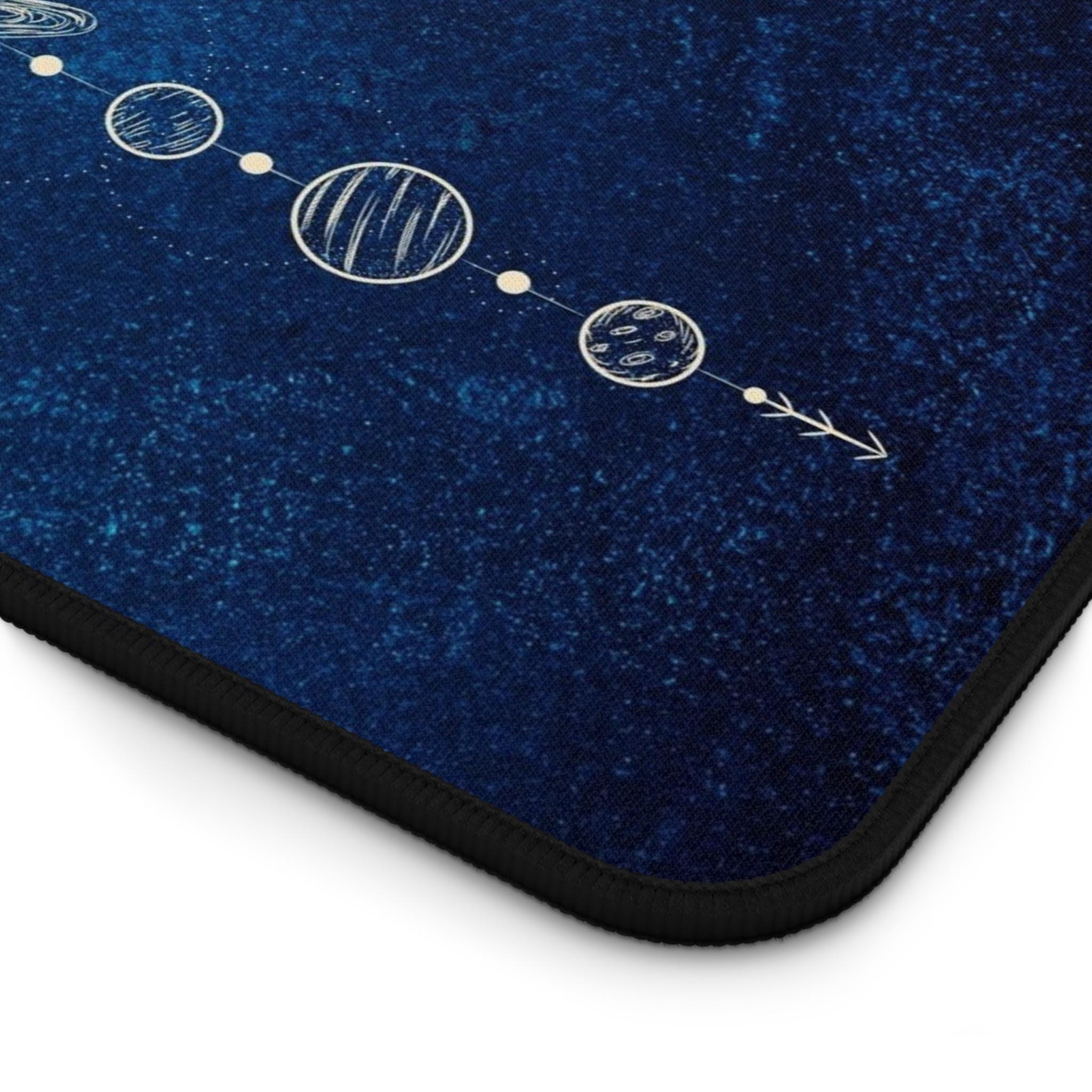 Celestial Desk Mat: Cosmic Space Design, Home Office Decor
