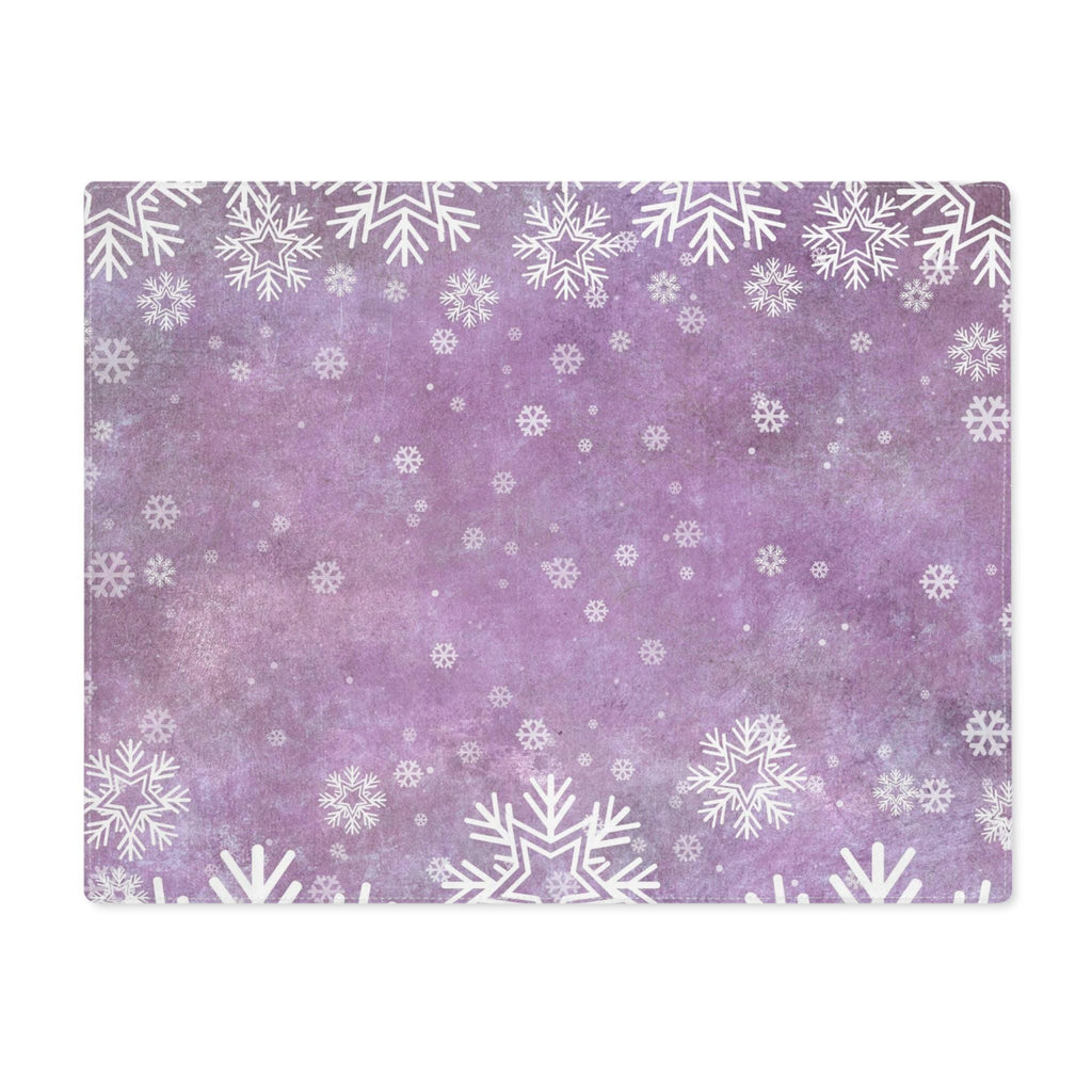 Winter Wonderland Placemat, 1pc - Iced Plum Snowflake Holiday Table Decor, Christmas Dining Mat, Festive Table Setting, Winter Home Decor,