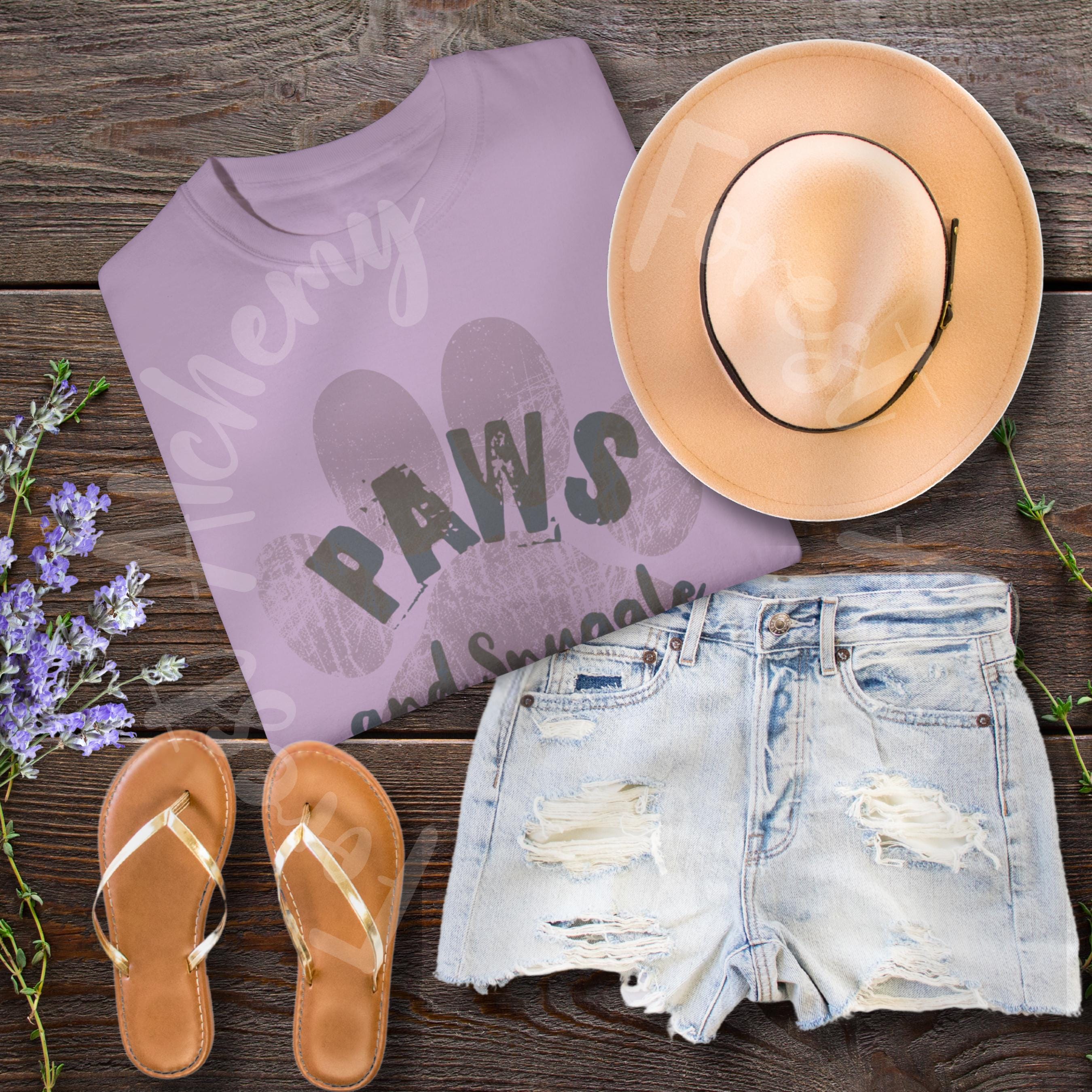 Paws and Snuggle Comfort Colors T-shirt: Pet Lover Gift