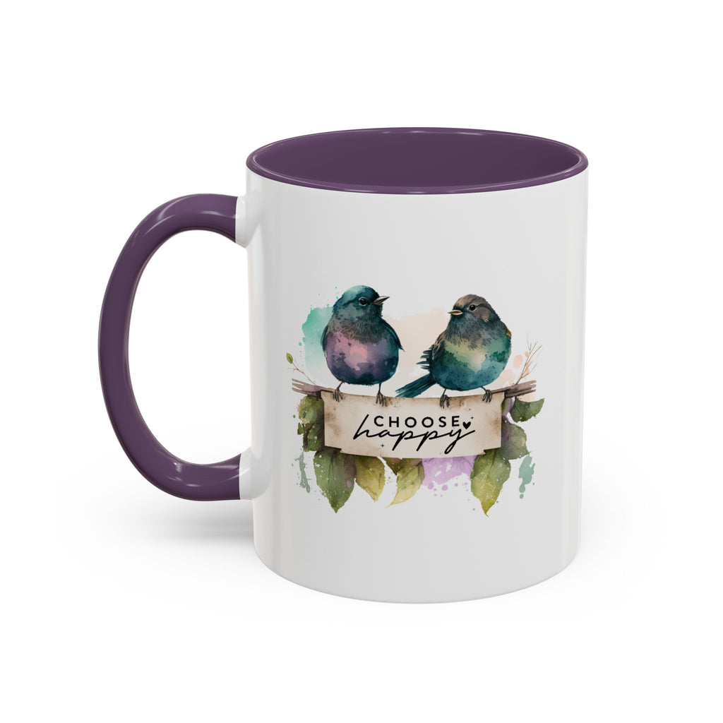 Choose Happy Coffee Mug | Inspirational Mug, Cute Bird Design, Gift for Nature Lovers, Perfect for Friends and Family