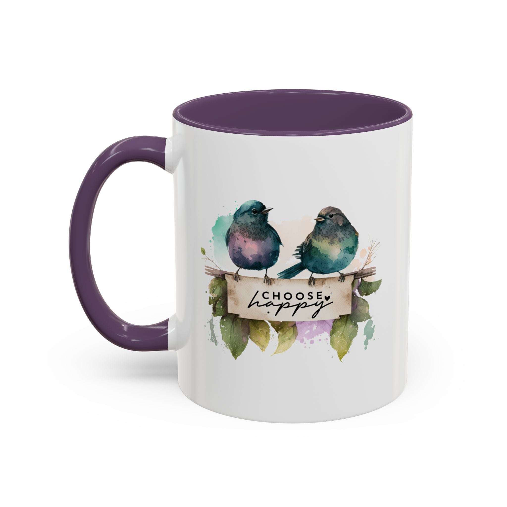 Choose Happy Coffee Mug | Inspirational Mug, Cute Bird Design, Gift for Nature Lovers, Perfect for Friends and Family