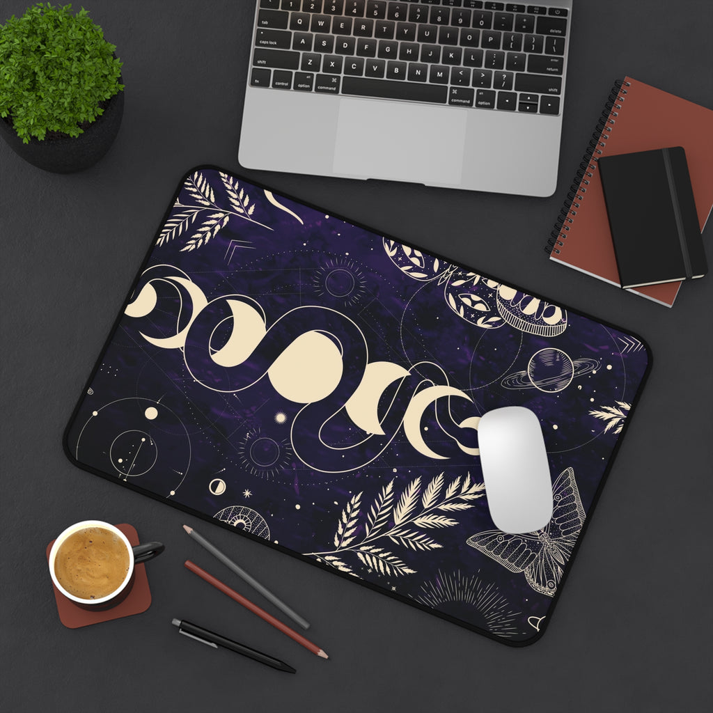 Cosmic Nature Desk Mat - Starry Landscape Mouse Pad, Astrology Gift, Office Decor, Aesthetic Home Office Accessories, Workspace Essential