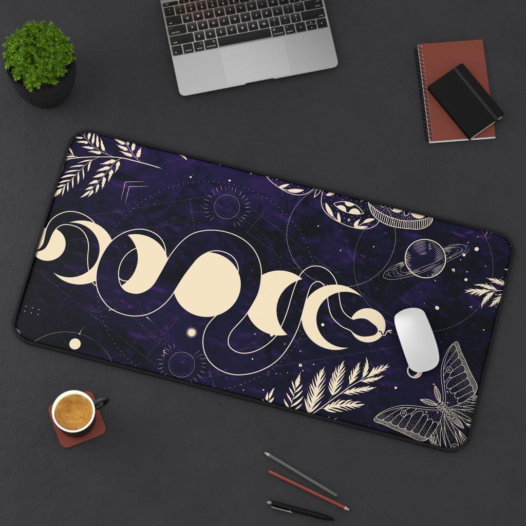 Cosmic Nature Desk Mat - Starry Landscape Mouse Pad, Astrology Gift, Office Decor, Aesthetic Home Office Accessories, Workspace Essential