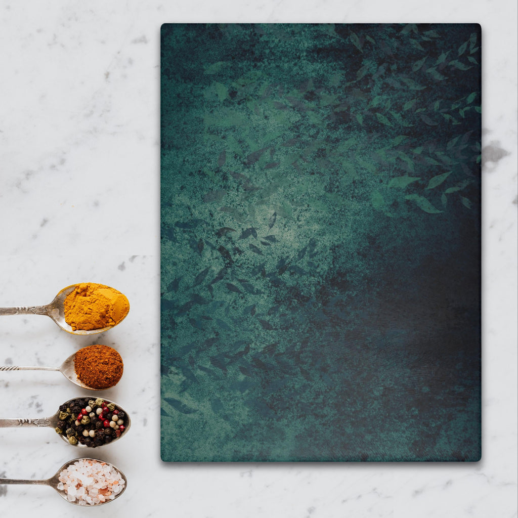 Botanical Glass Cutting Board: Elegant Kitchen Decor