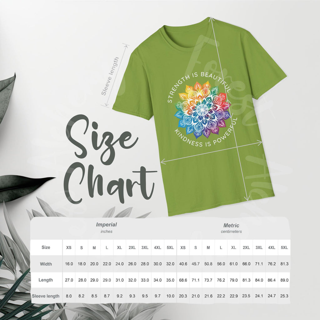 Rainbow Mandala T-Shirt: Inspirational Soft Cotton Tee