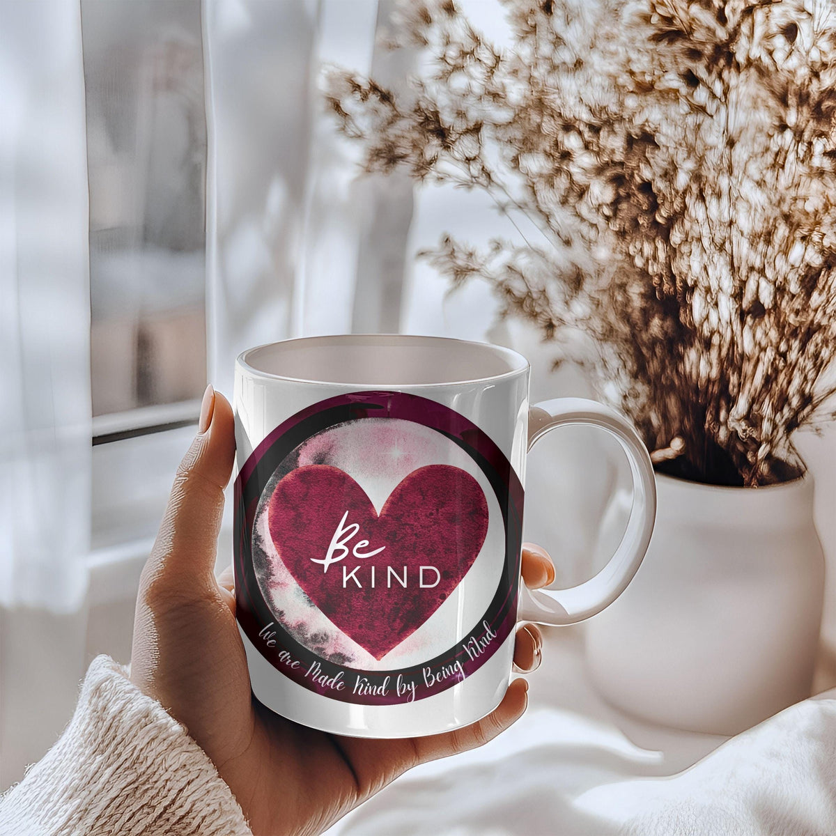 Color Morphing Kindness Mug: Positive Affirmation Heart Design