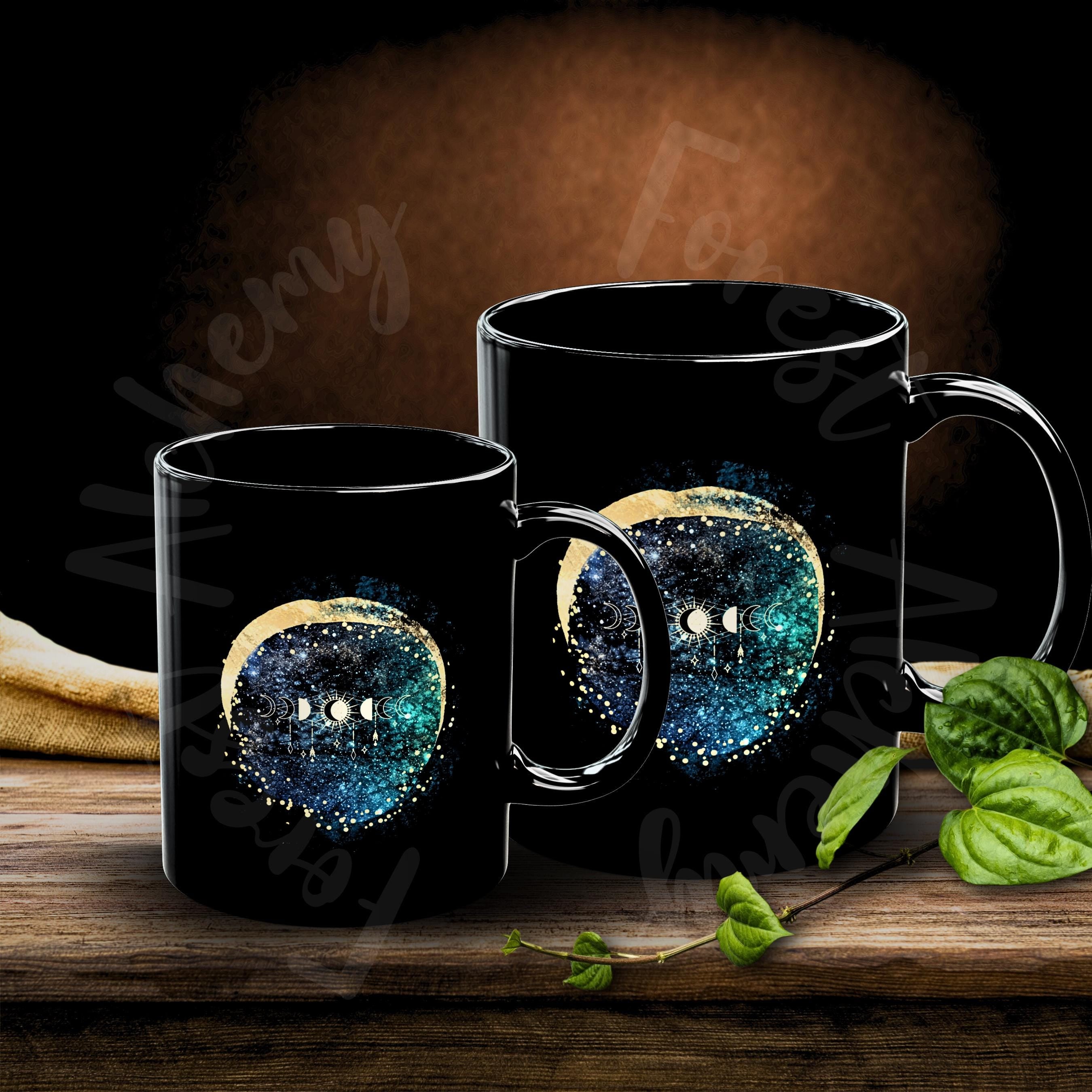 Moon Phases Coffee Mug: Celestial Astronomy Gift