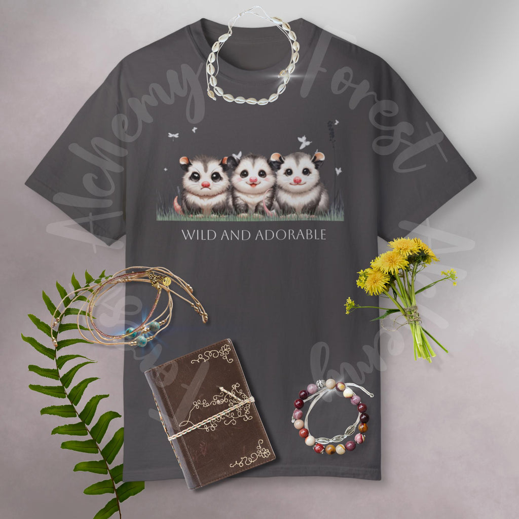 Opossum Joey Trio Tee: Wild Animal Graphic Shirt