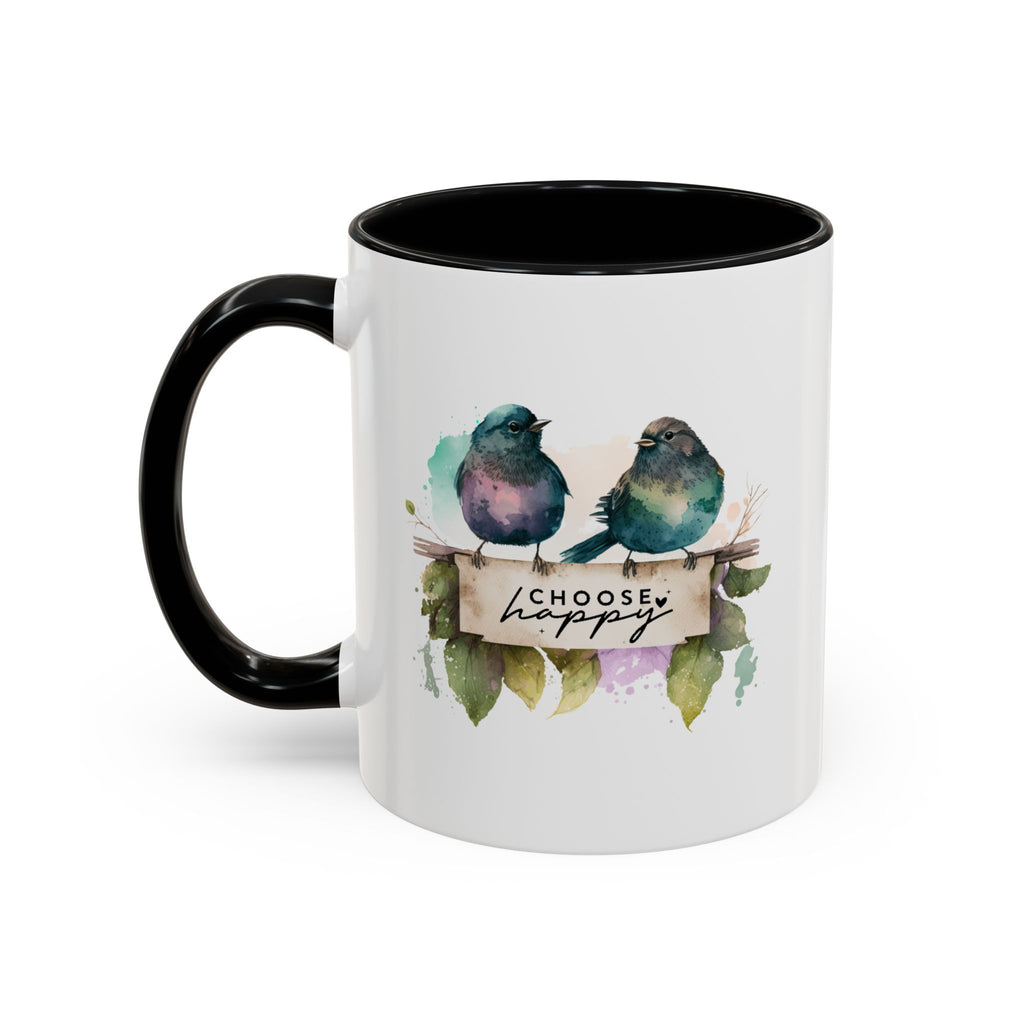 Choose Happy Coffee Mug | Inspirational Mug, Cute Bird Design, Gift for Nature Lovers, Perfect for Friends and Family