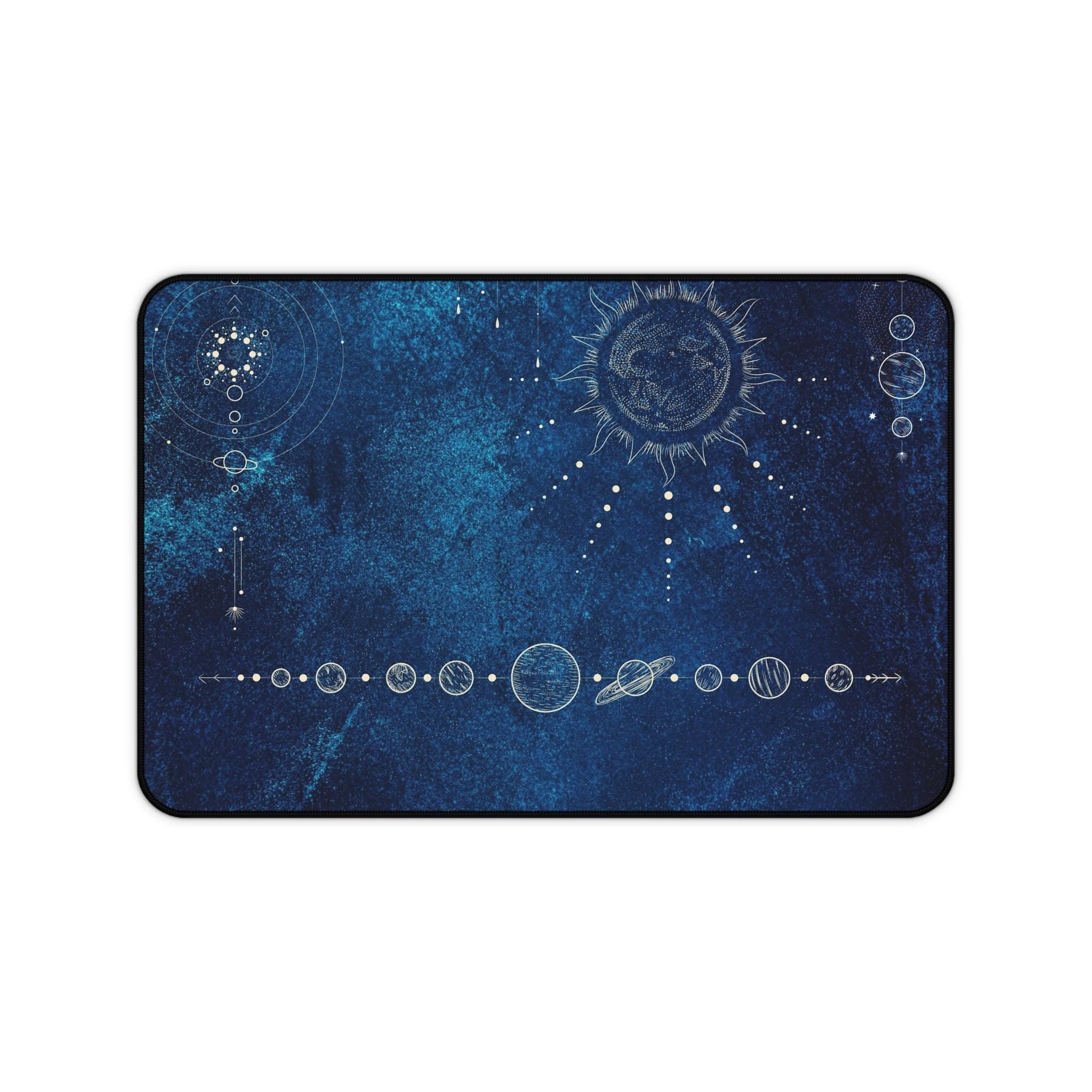 Celestial Desk Mat: Cosmic Space Design, Home Office Decor