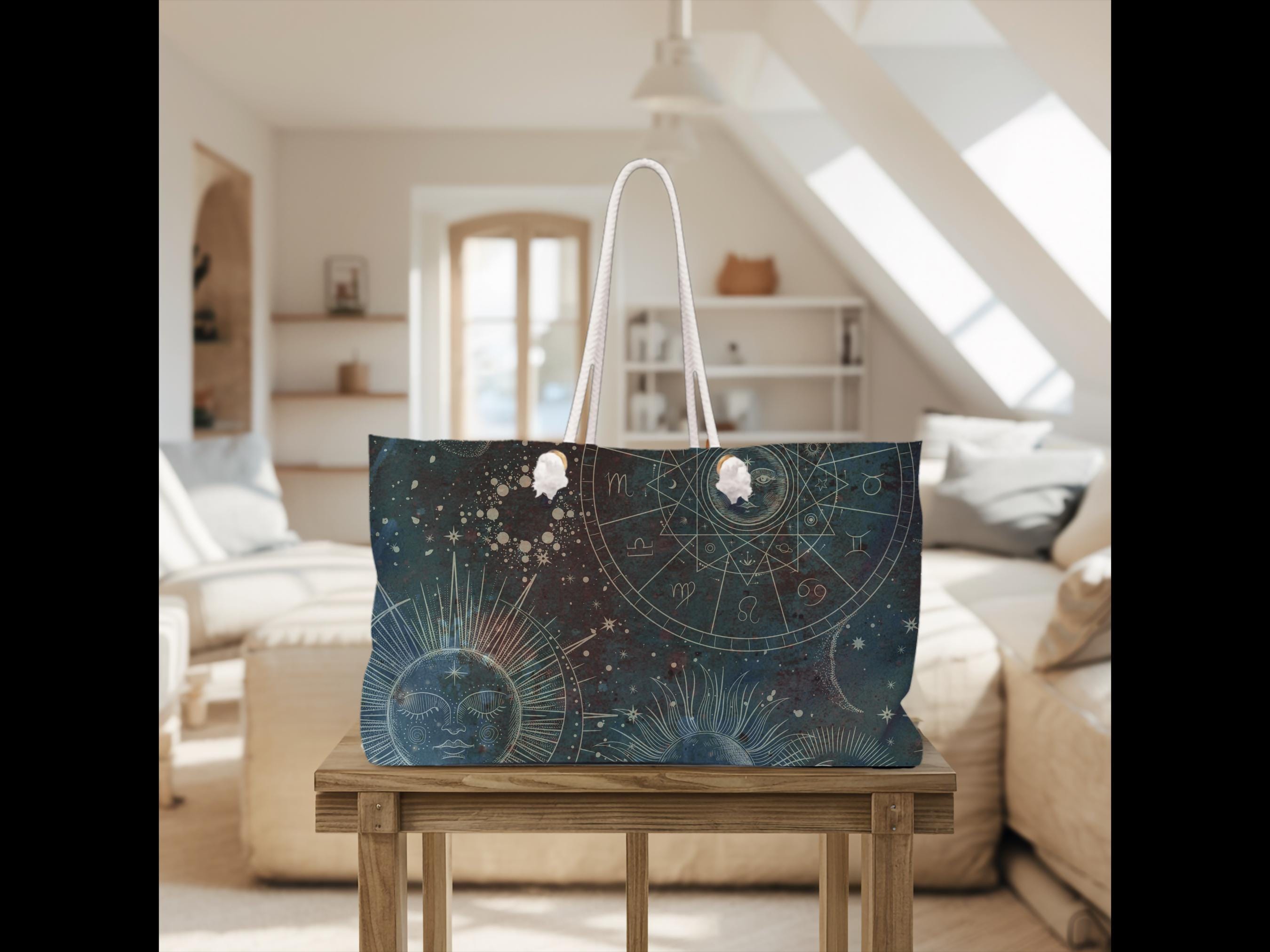 Cosmic Sun & Moon Weekender Bag: Astrology Travel Tote