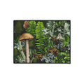 Mushroom Forest Floor Mat | Ferns Moss Lichen Nature Doormat