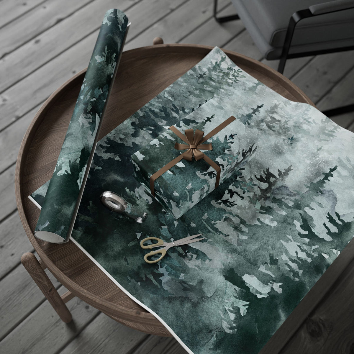 Wrapping Paper: Nature-Inspired Eco-Friendly Gift Wrap for Holidays, Forest Theme, Perfect for Any Occasion, Greenery Decor
