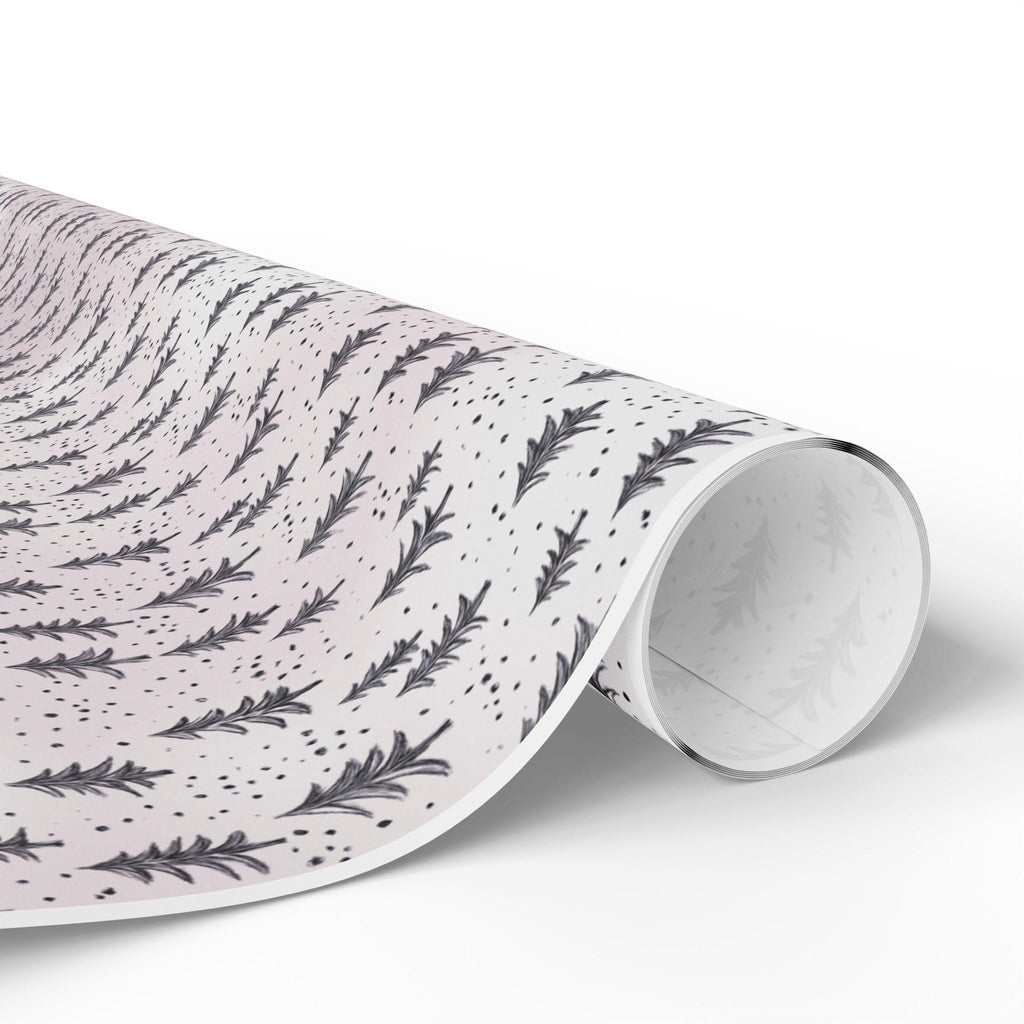 Etched Christmas Tree Pattern Wrapping paper |  Blush Watercolor Wrapping Paper