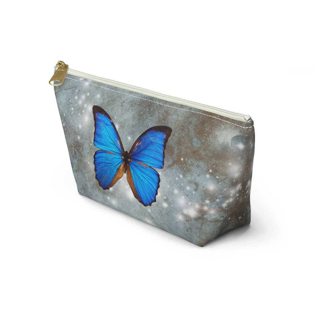 Butterfly Print Accessory Pouch, Cosmetic Bag, Butterfly Lover Gift, Travel Organizer, Nature Inspired Accessories, Art Supplies Pouch