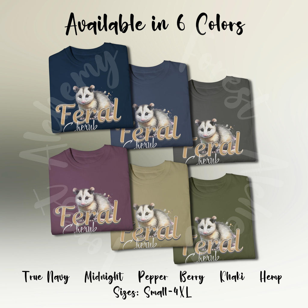 Feral Cherub Opossum Tee: Unique Wildlife Lover Gift