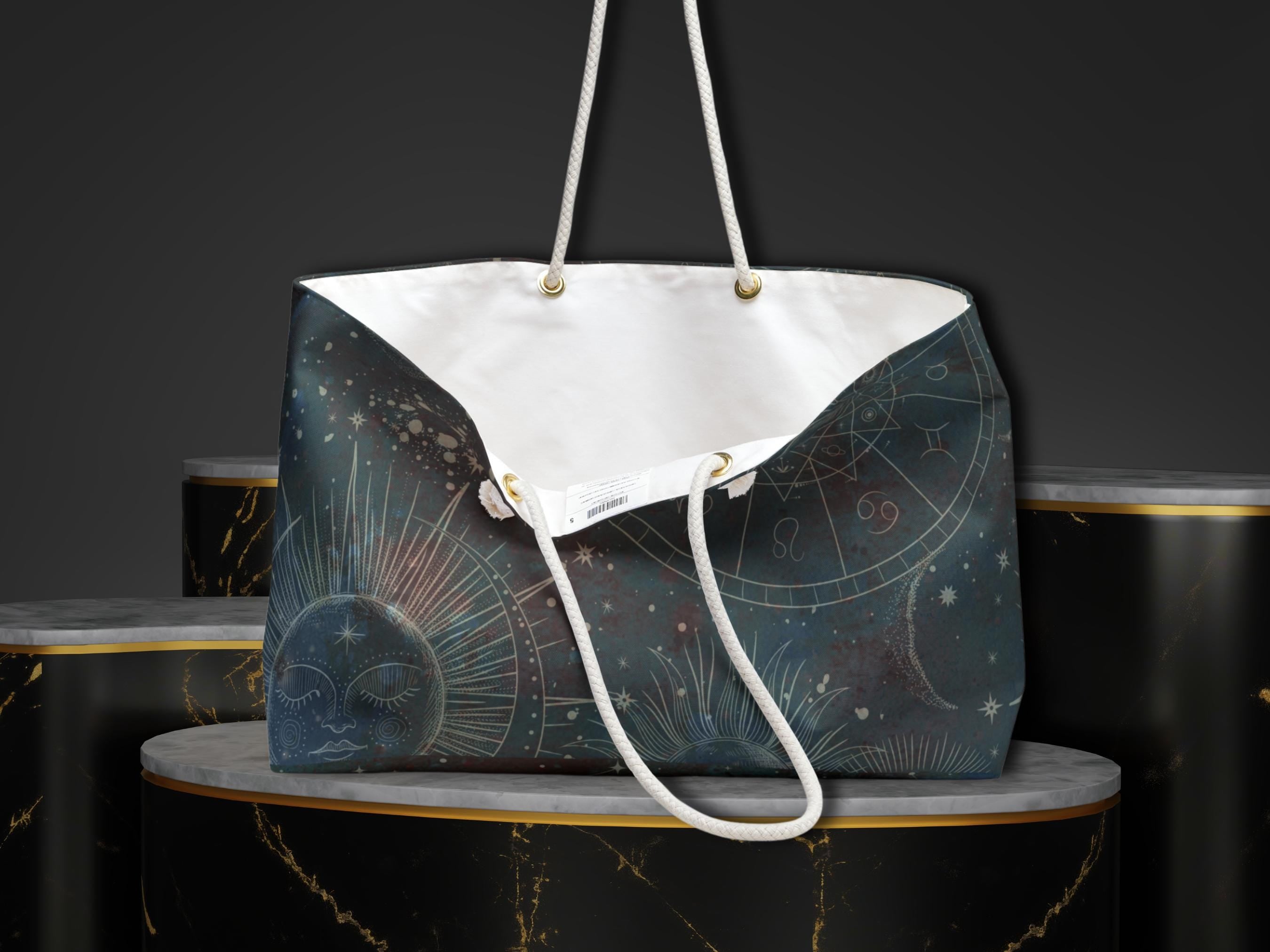 Cosmic Sun & Moon Weekender Bag: Astrology Travel Tote