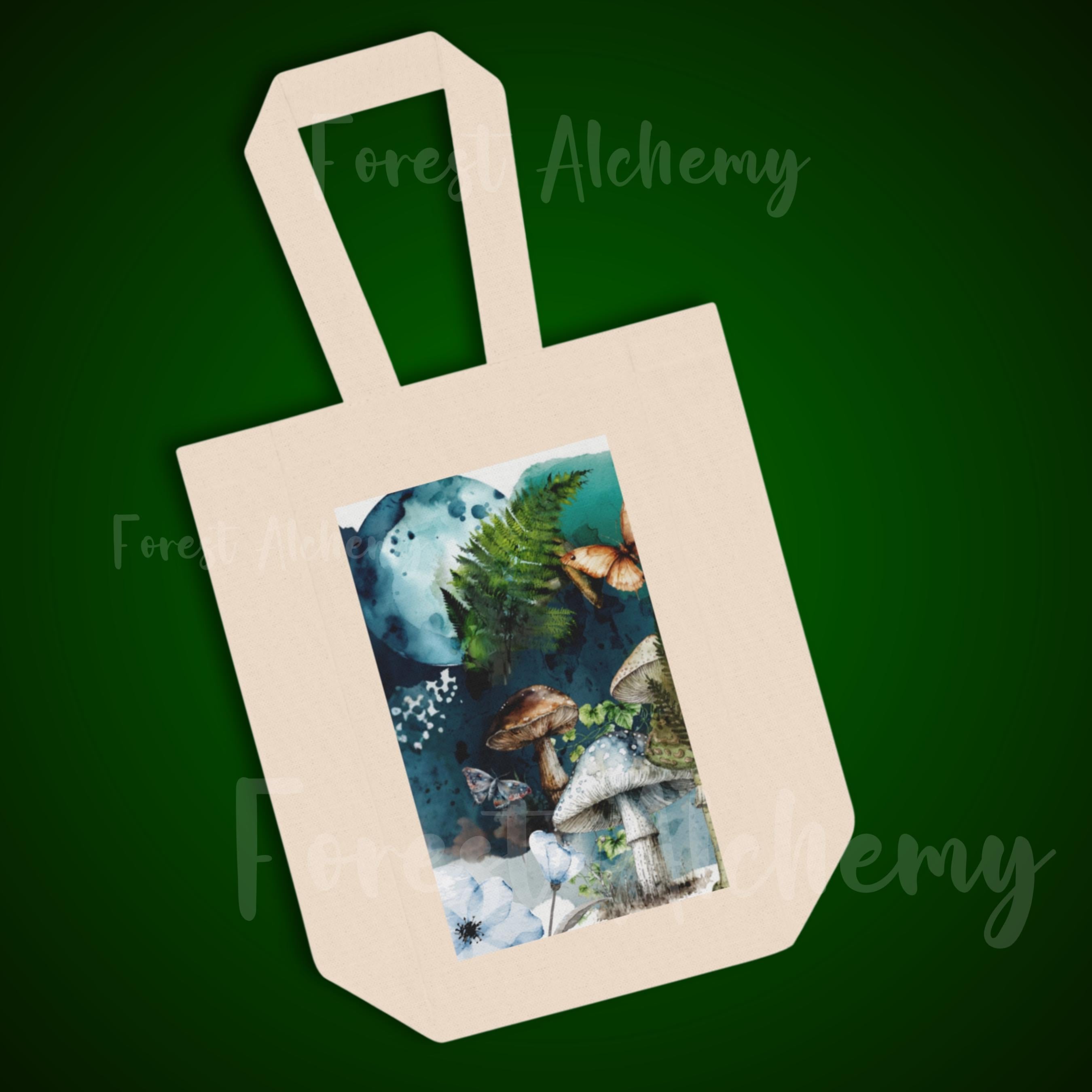 Mushroom Forest Wine Tote and Tumbler Set: Woodland Enthusiast Gift