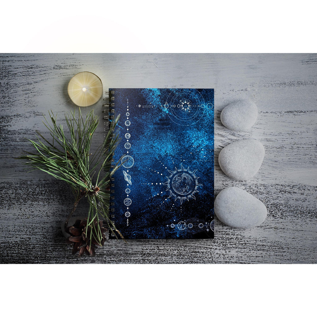 Celestial Alchemy Spiral Notebook • Star Map Journal • 6x8 Lined Pages & Pocket • Cosmic Writing Book