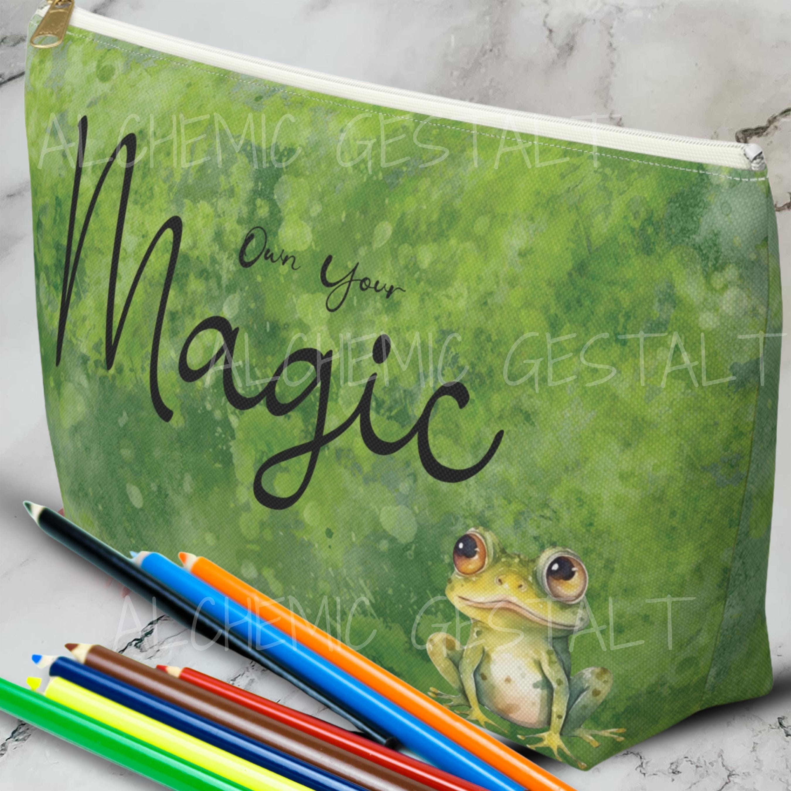 Own Your Magic Accessory Pouch | Forest-Inspired Zipper Bag | Complements LIme Green Weekender Bag