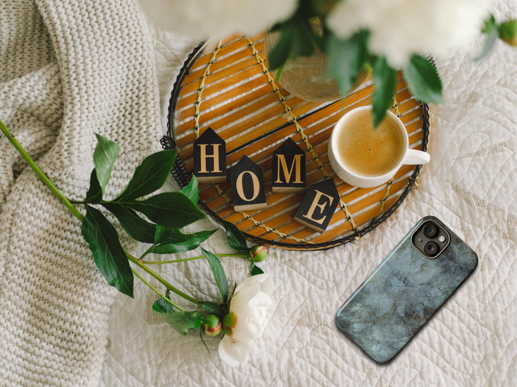 Abstract Floral Phone Case: Tough Protection, Wireless Charging