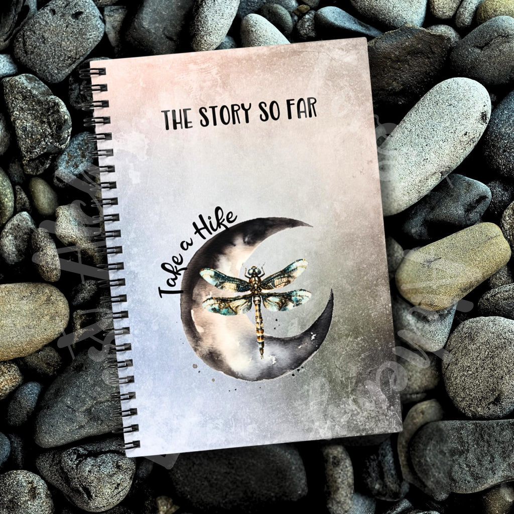 Moon and Dragonfly Journal: Mystical Writing Companion, 118 Ruled Pages