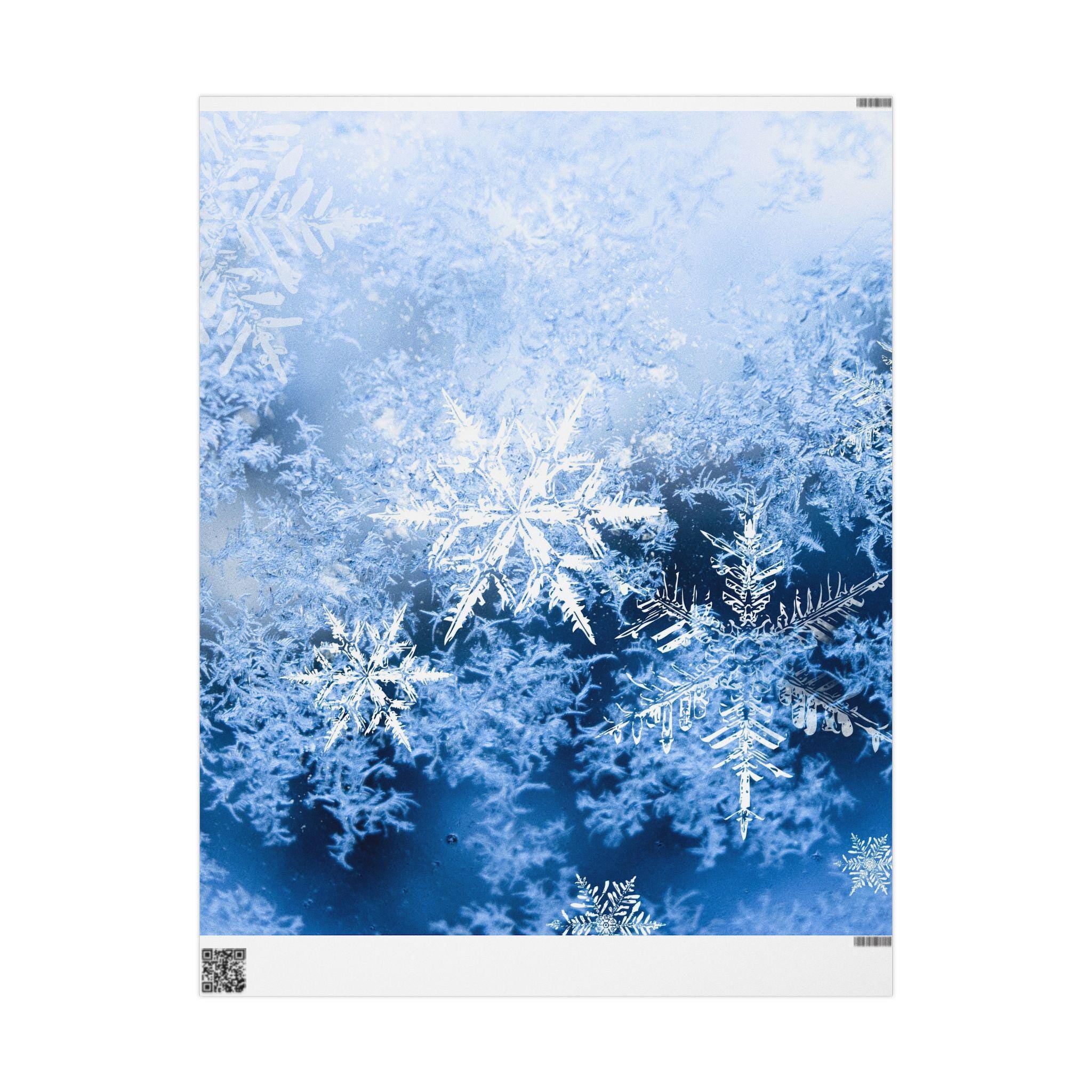 Snowflake Wrapping Paper | Winter Gift Wrap, Holiday Present, NYE Decorations, Handmade Gift Cover, Seasonal Styling