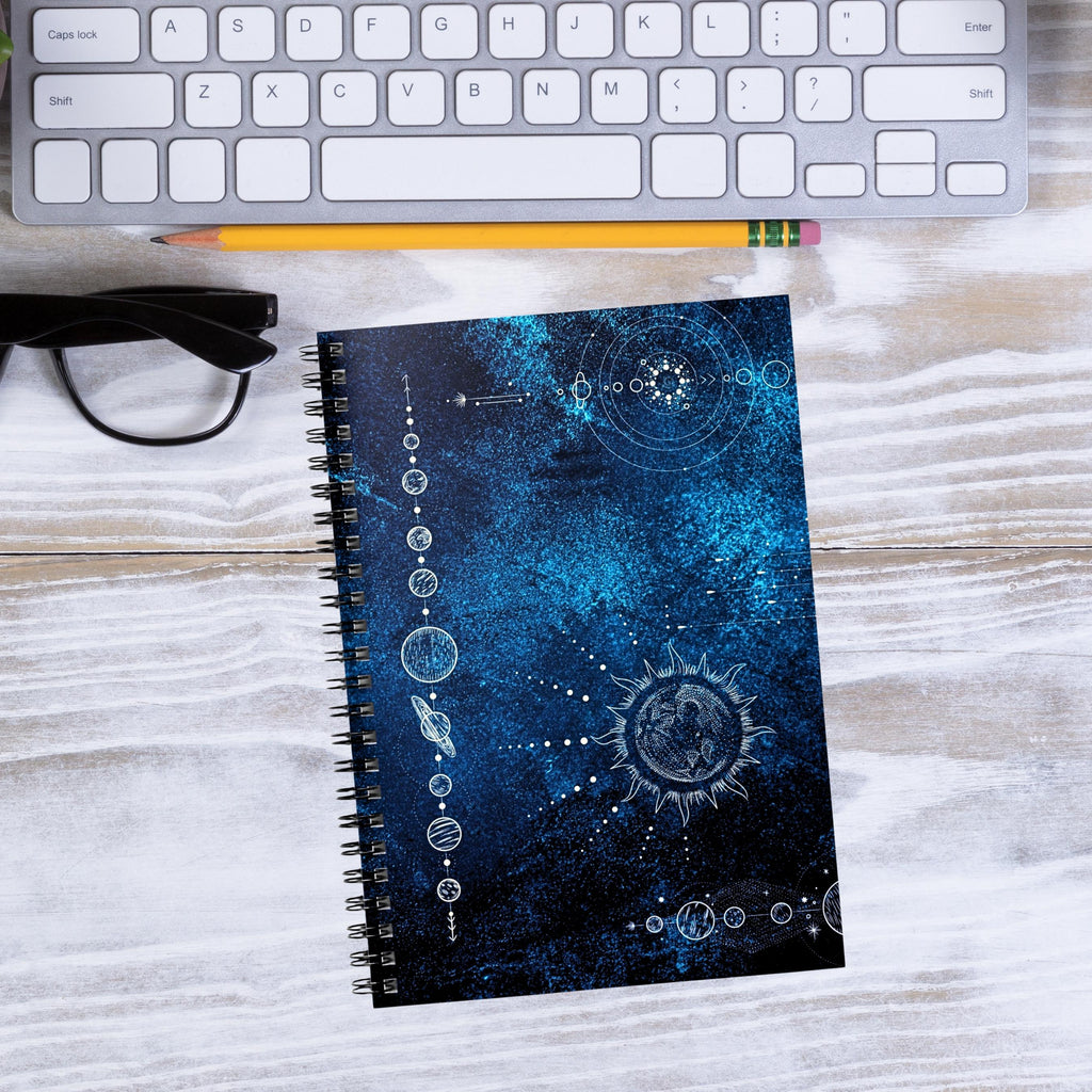 Celestial Alchemy Spiral Notebook • Star Map Journal • 6x8 Lined Pages & Pocket • Cosmic Writing Book