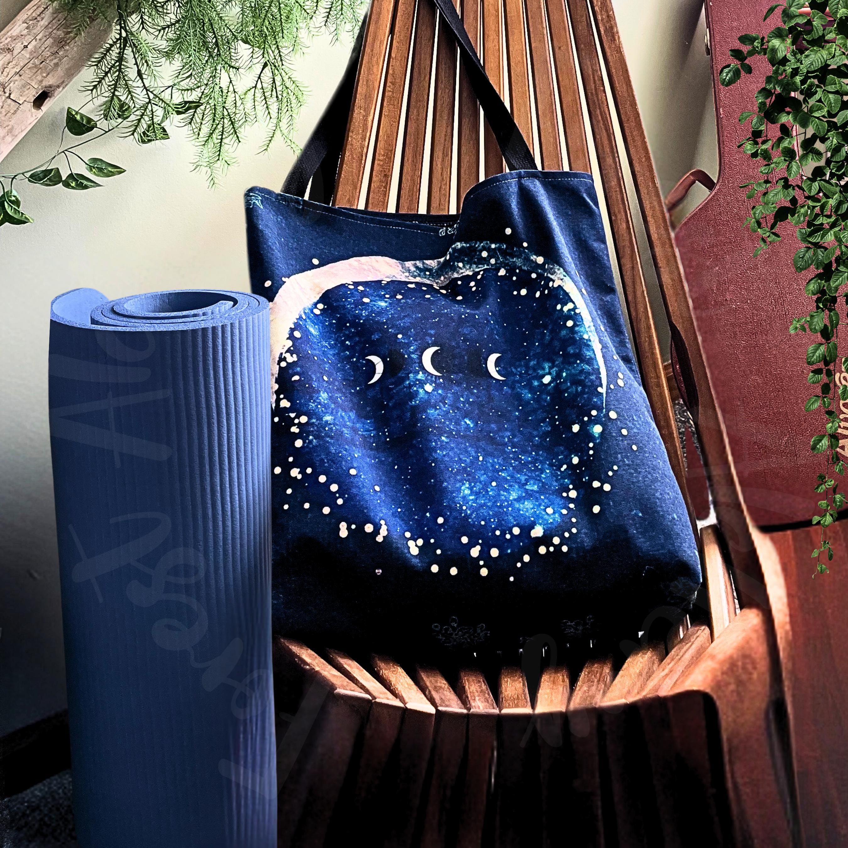 Celestial Lunar Tote Bag: Starry Galaxy Shoulder Bag