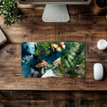 Enchanted Forest Desk Mat: Botanical Mouse Pad, Nature Workspace Art