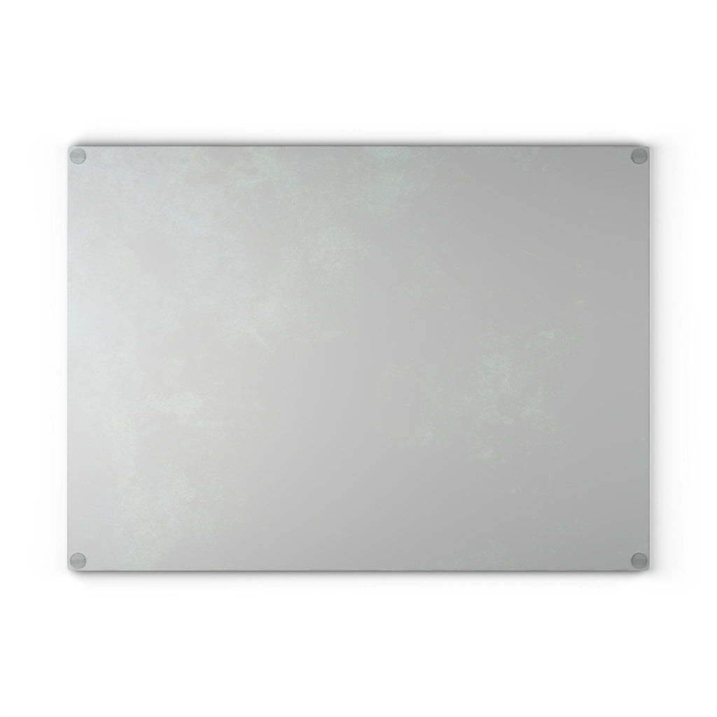 Fossil Look Glass Cutting Board: Deep Green & Blue Kitchen Decor