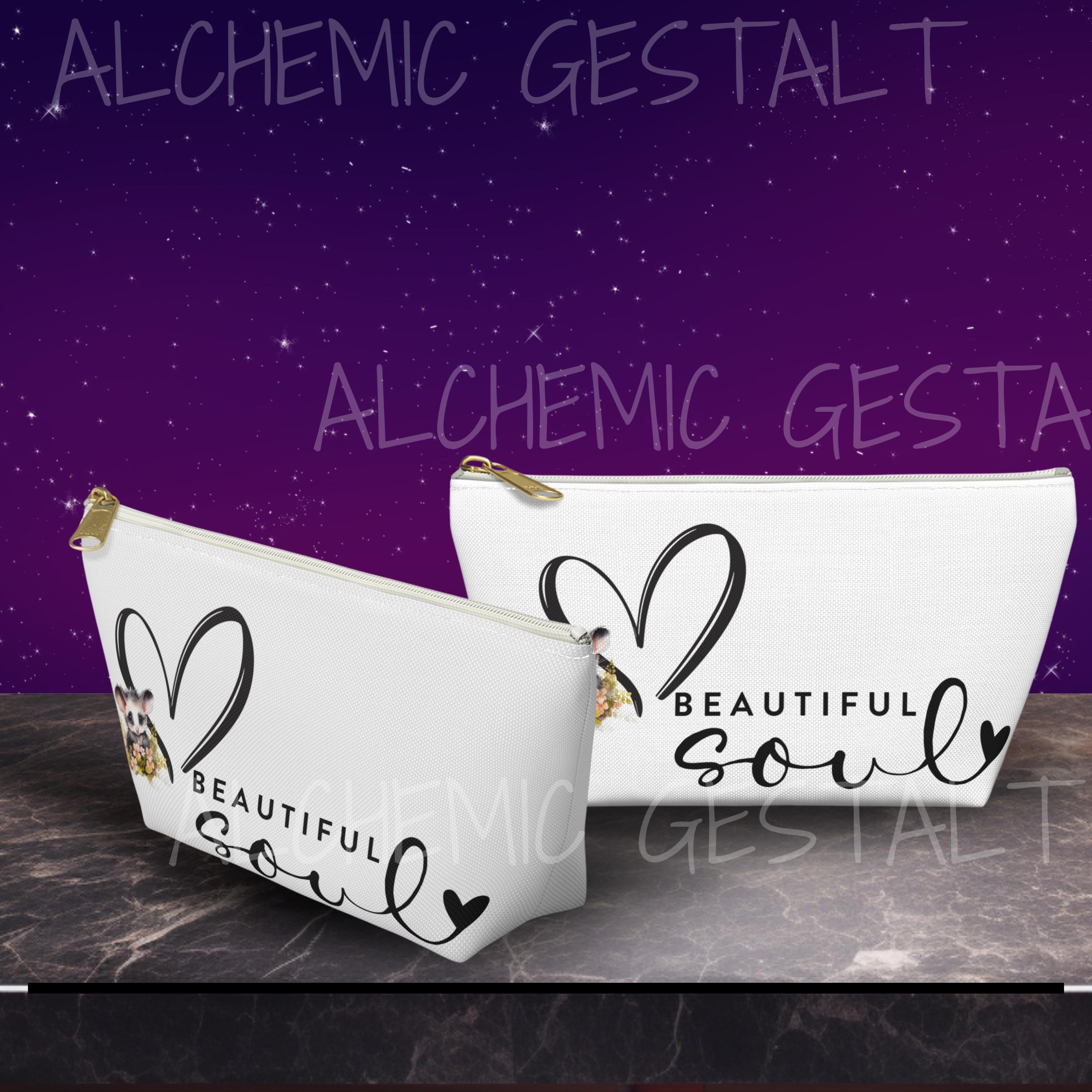 Adorable Opossum Heart 'Beautiful Soul' Pouch Travel Organizer