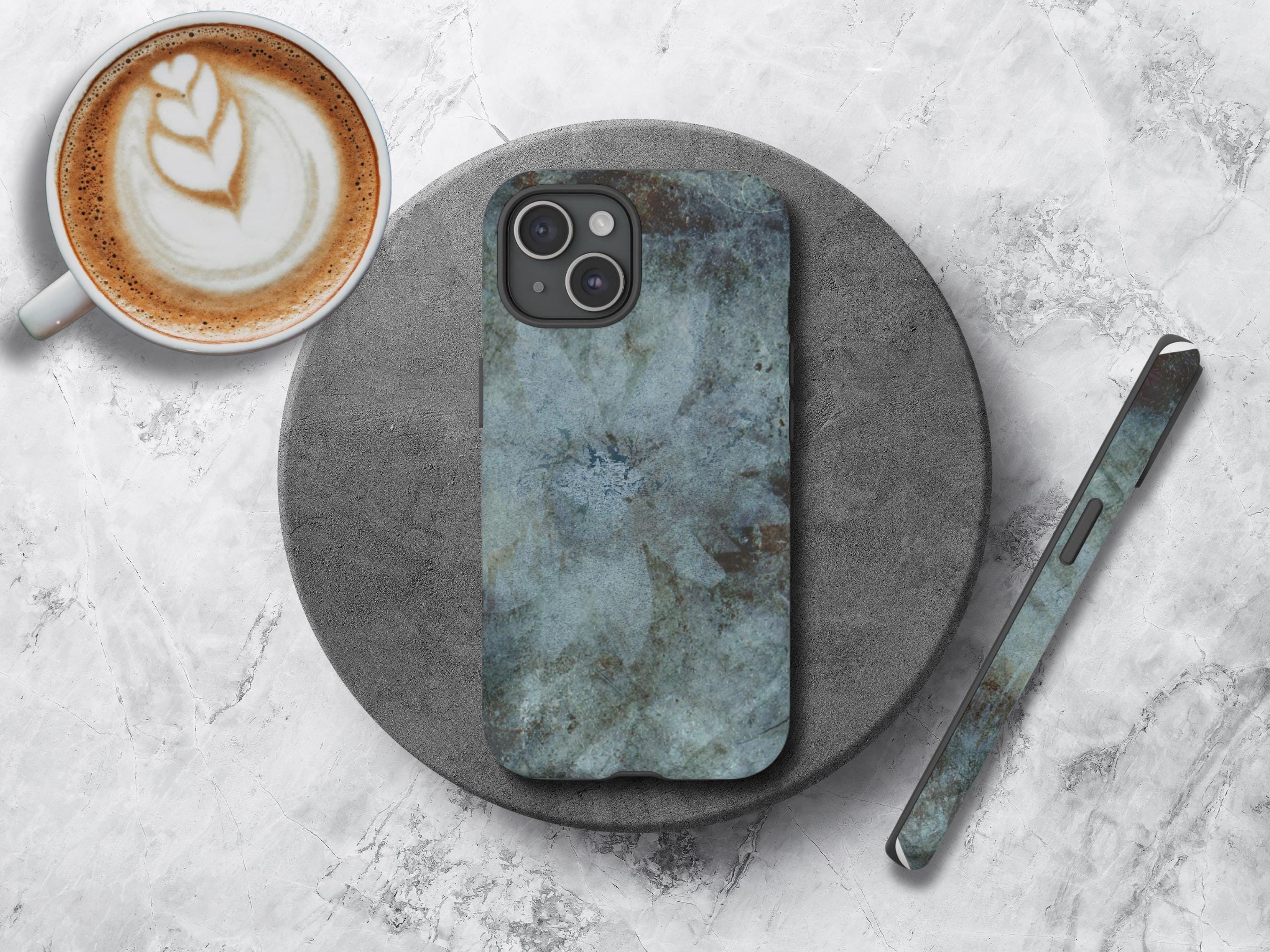 Abstract Floral Phone Case: Tough Protection, Wireless Charging