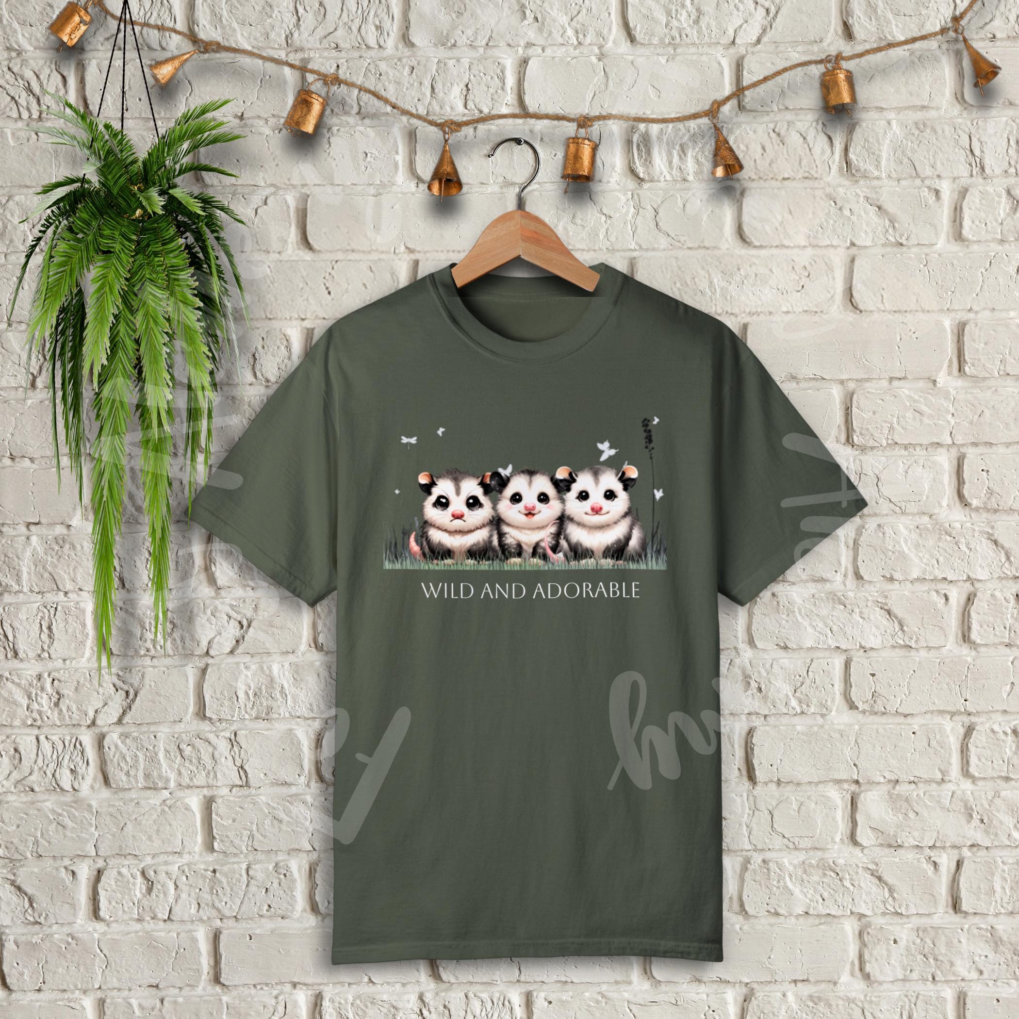 Opossum Joey Trio Tee: Wild Animal Graphic Shirt