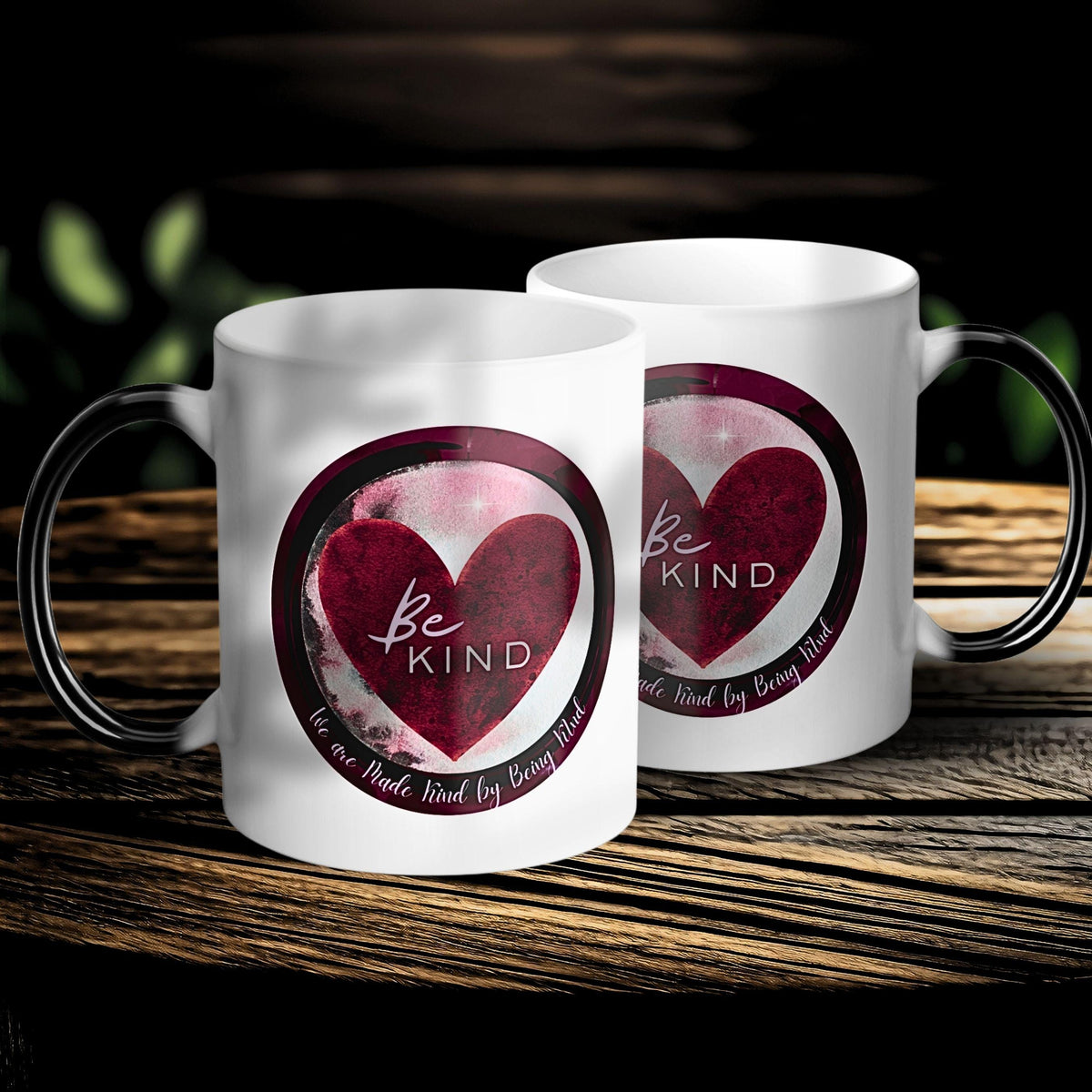 Color Morphing Kindness Mug: Positive Affirmation Heart Design