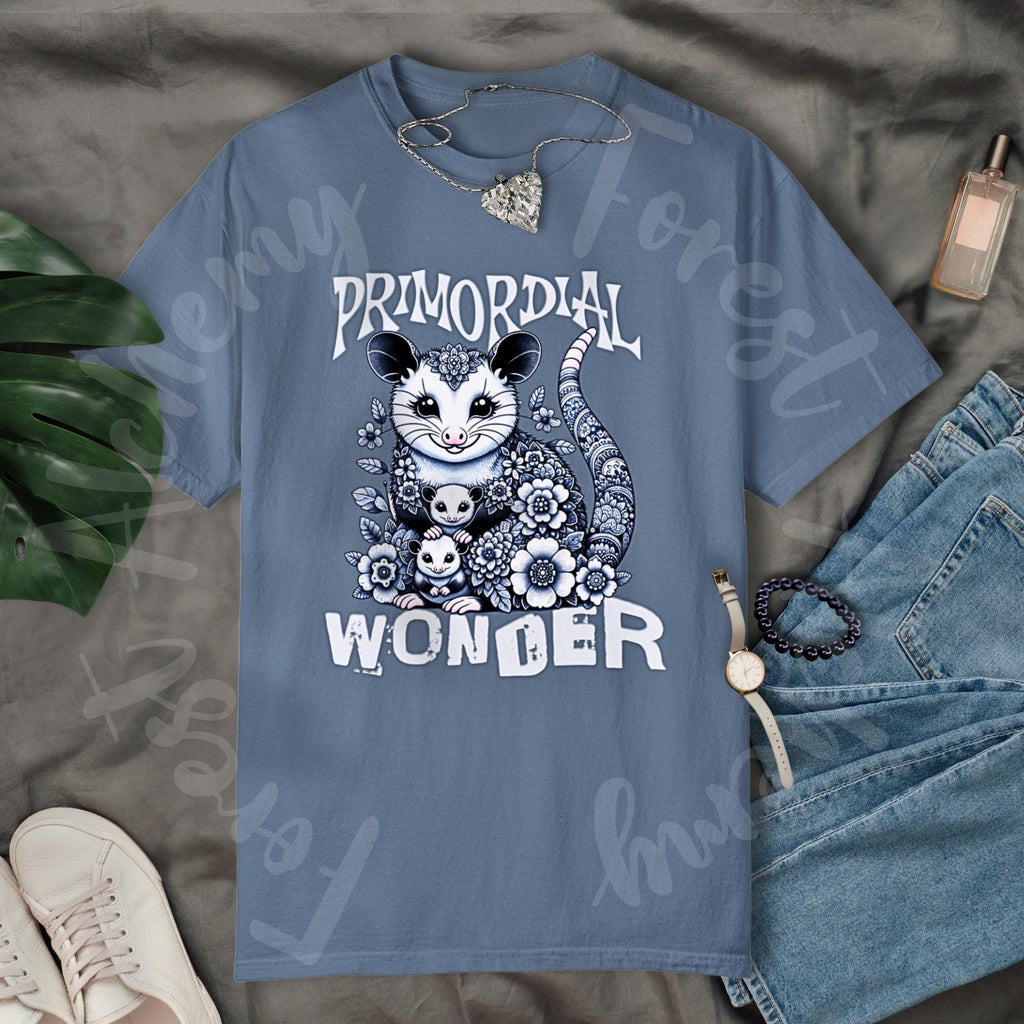 Adorable Opossum Comfort Colors T-shirt: Primordial Wonder Design