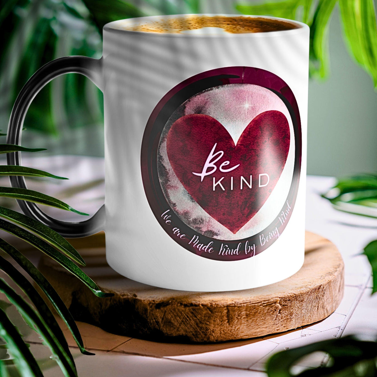 Color Morphing Kindness Mug: Positive Affirmation Heart Design