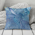 Powder Blue Dragonfly Pillow: Faux Suede Throw Pillow