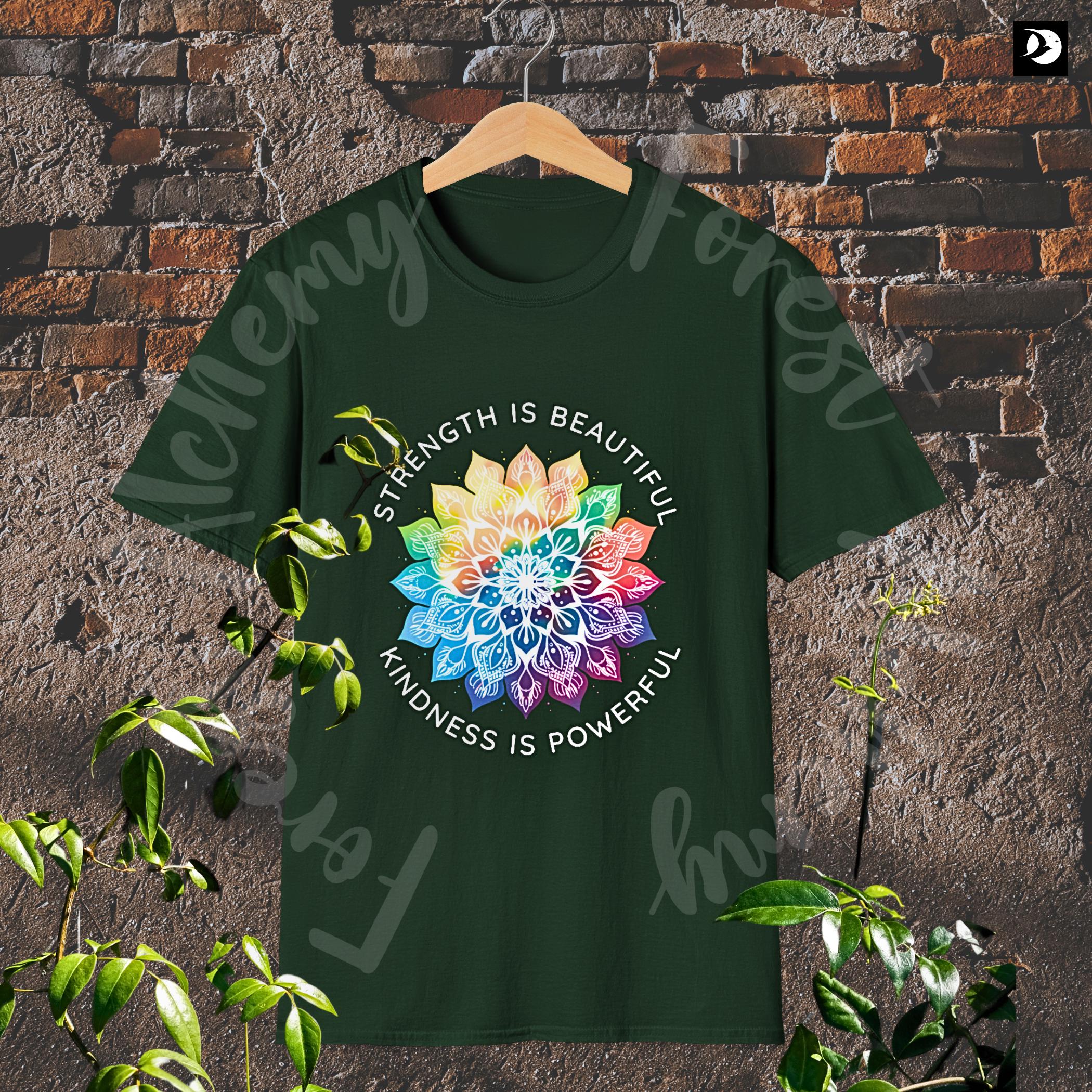 Rainbow Mandala T-Shirt: Inspirational Soft Cotton Tee