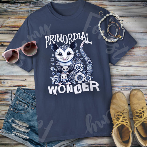 Adorable Opossum Comfort Colors T-shirt: Primordial Wonder Design