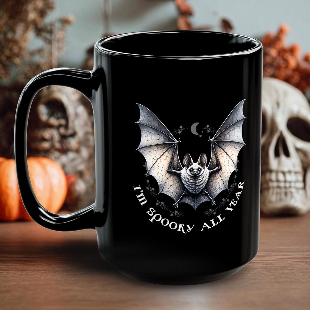 Cute Bat Ceramic Coffee Cup - A Fun Twist on Halloween Decor for Your Kitchen | Perfect for Halloween & Everyday Sipping