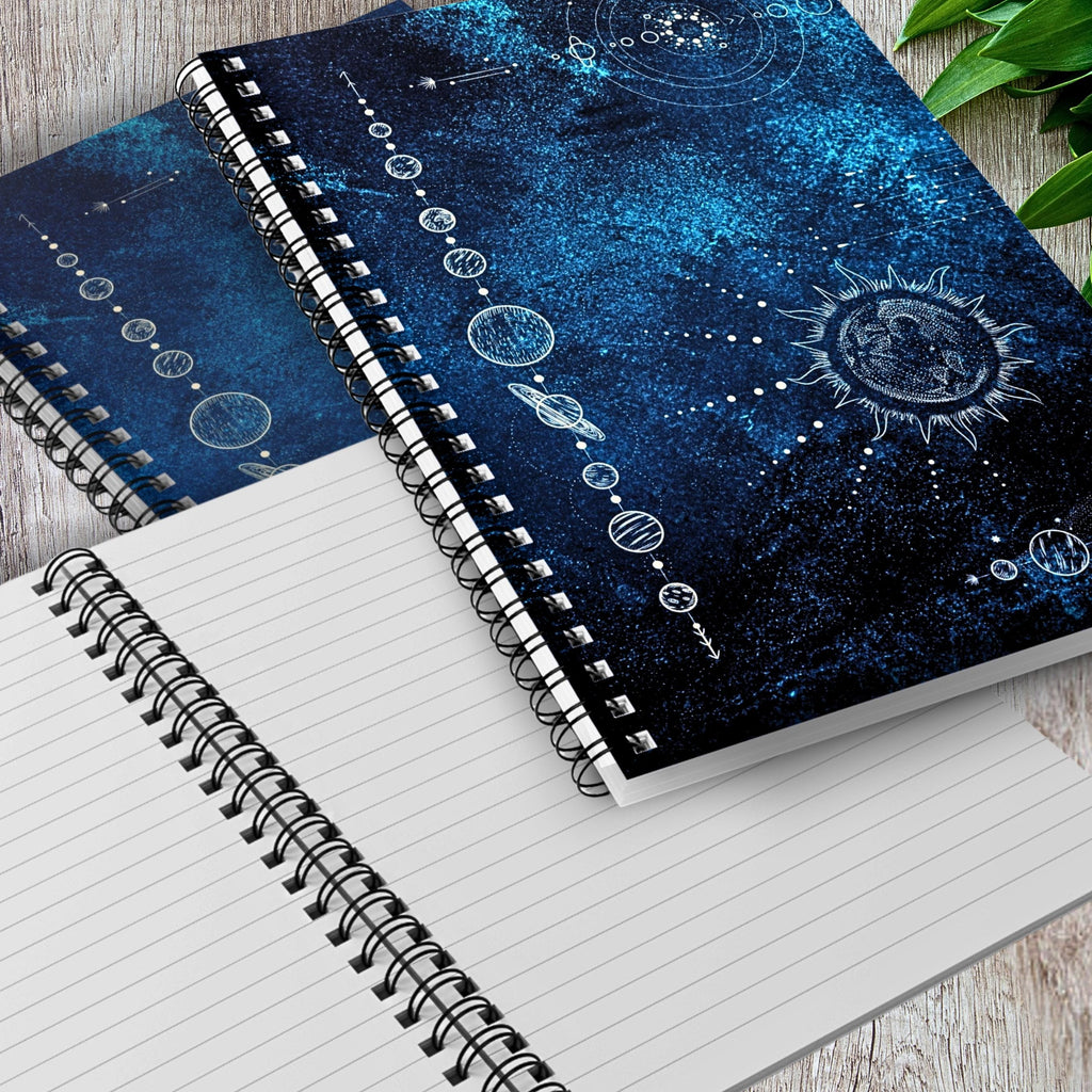 Celestial Alchemy Spiral Notebook • Star Map Journal • 6x8 Lined Pages & Pocket • Cosmic Writing Book
