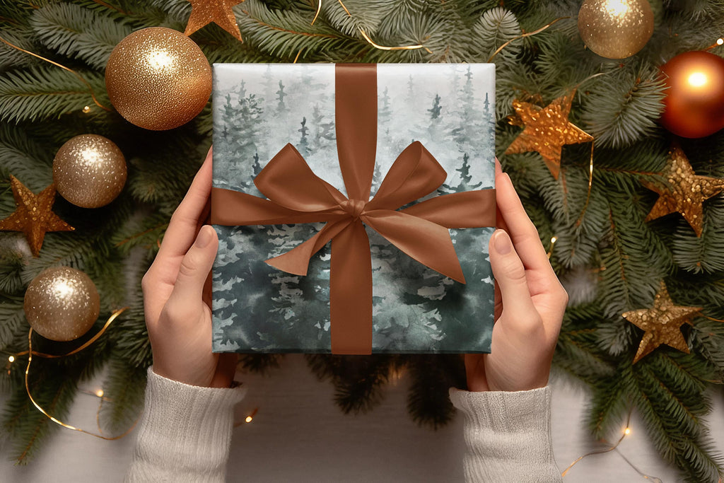 Nature-Inspired Wrapping Paper, Eco-Friendly Gift Wrap for Holidays, Forest Theme, Perfect for Any Occasion, Greenery Decor