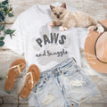 Paws and Snuggle Comfort Colors T-shirt: Pet Lover Gift