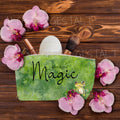 Own Your Magic Accessory Pouch | Forest-Inspired Zipper Bag | Complements LIme Green Weekender Bag