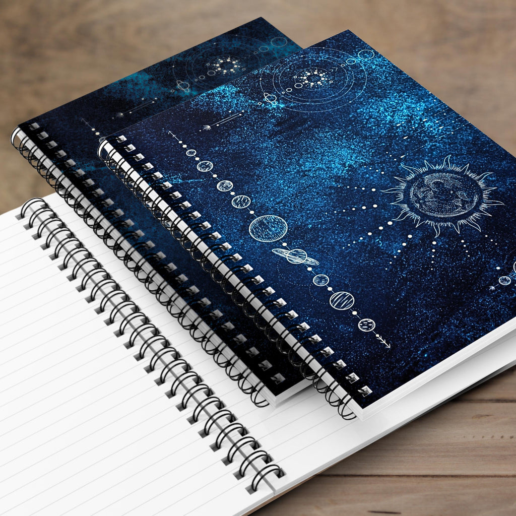 Celestial Alchemy Spiral Notebook • Star Map Journal • 6x8 Lined Pages & Pocket • Cosmic Writing Book