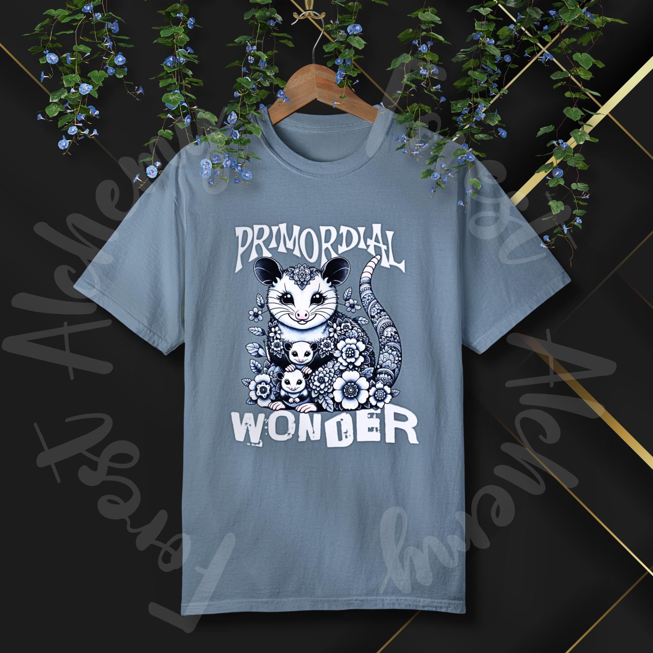 Adorable Opossum Comfort Colors T-shirt: Primordial Wonder Design