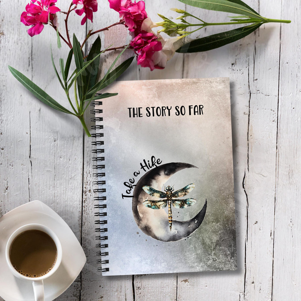 Moon and Dragonfly Journal: Mystical Writing Companion, 118 Ruled Pages