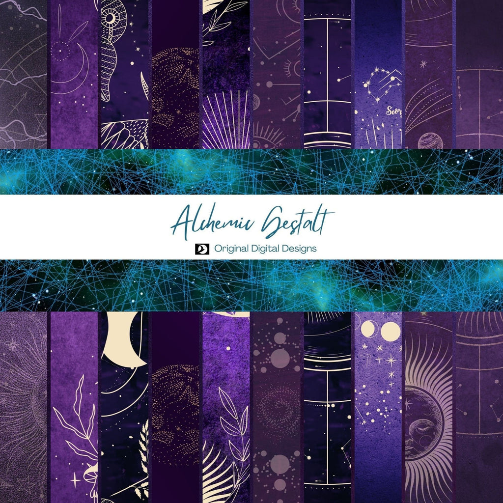 Violet Alchemy Digital Paper Collection: Scrapbook & Collage (Digital Download)