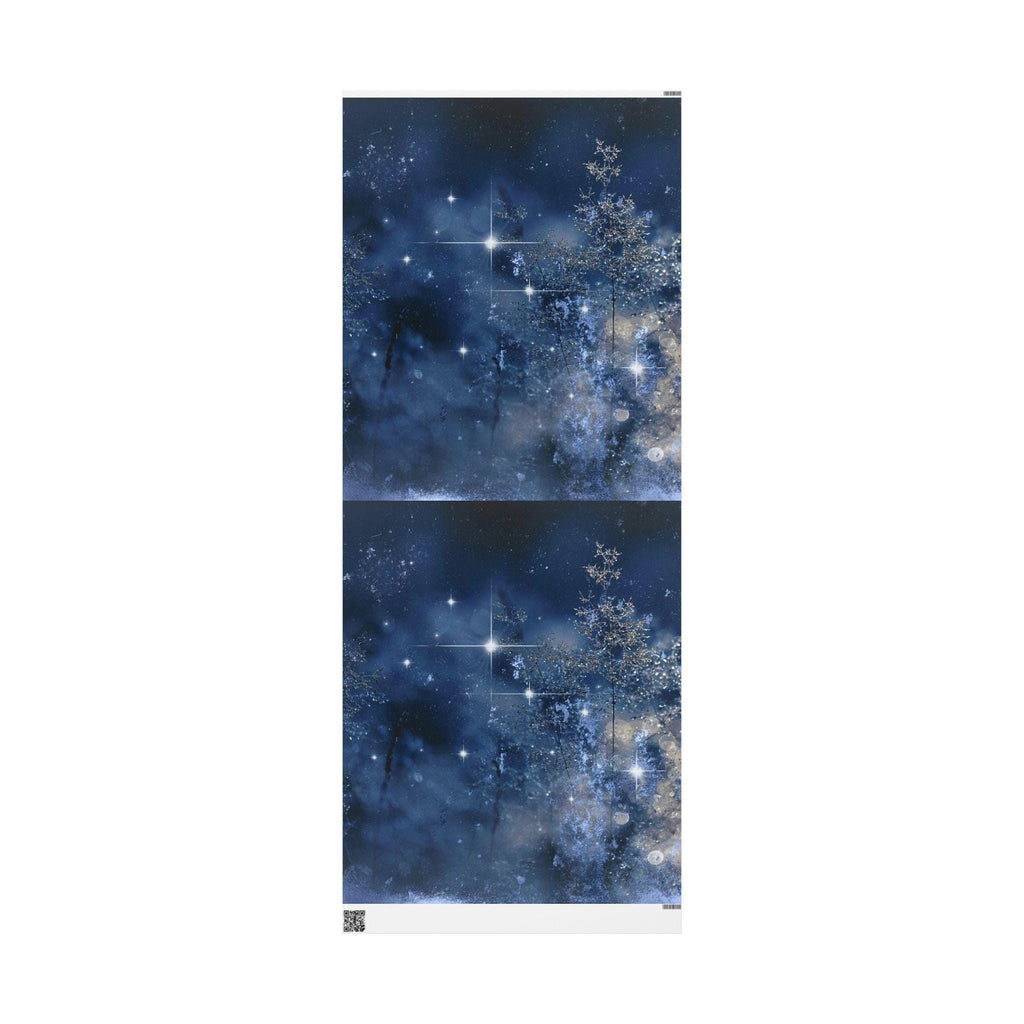 Starry Night Wrapping Paper, Elegant Gift Wrap, Holiday Decor, Winter Celebrations, Birthday Gift Wrap, Snowy Patterned Paper
